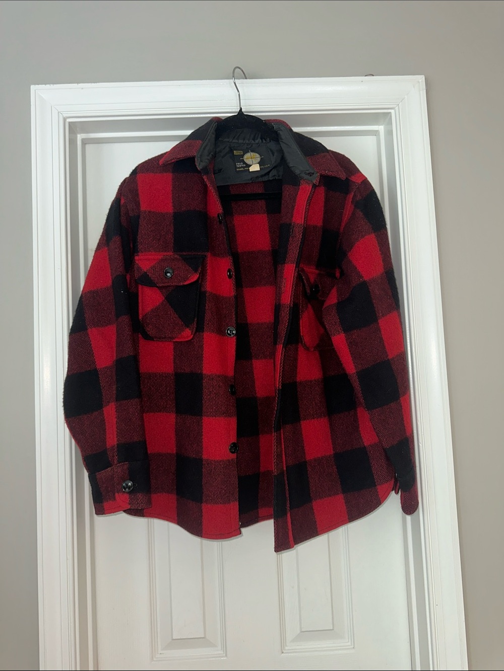 Vintage fieldmaster Sears Roebuck wool buffalo plaid shacket